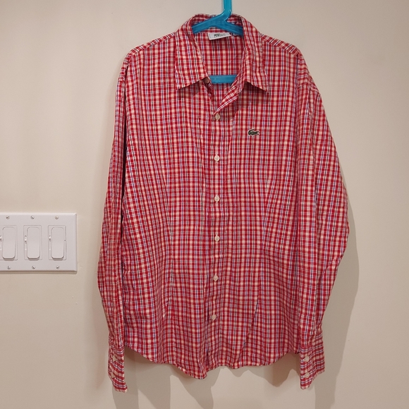 ❣️Boys Lacoste long-sleeve shirt size 10-12 (#605) - Picture 1 of 10